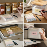 Waterproof Self-Adhesive Name Tag Labels with Marker Pen