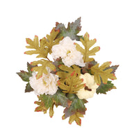 Artificial Peony Candle Ring with Candle Holder