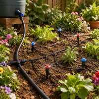 Drip Irrigation System, Automatic Garden Irrigation 15+60m Hose, Plant Waterer for Greenhouse, Easy Installation