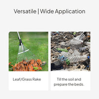 Adjustable Stainless Steel Telescopic Lawn Rake