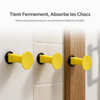 Window Handle Anti-Collision Suction Cup Door Stopper - Silicone Glass Door and Window Protector (3-Pack)