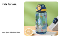 600ml Capacity Child s' Straw Water Bottle Easy to Carry Child S Water Bottle with Straw Long-Lasting for Toddlers, Students, School