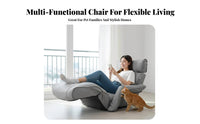 Upholstered Armchair Feline-Resistant Resistant Ergonomic Enveloping Chair Lumbar Support Modern Design for Pet Owners, Balcony