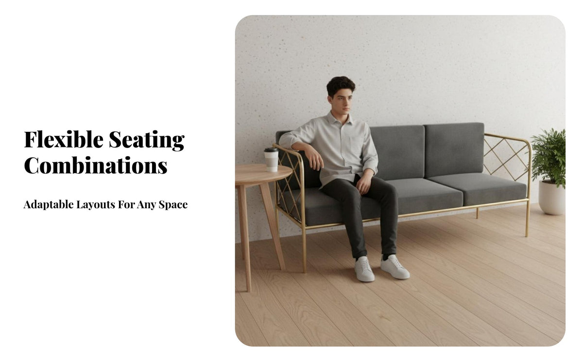Nordic design Upholstered Booth and Chair Set Wrought Iron Frame Restaurant Seating Modern Minimalist Design Commercial Furniture Comfortable Upholstery for Cafe Owners, Interior Designers, Event Planners, Coffee Shop, Dessert Parlor, Bistro, Lounge Area