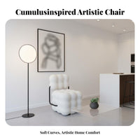 Cumulus-Like Design Bubble Cushion Chair Soft Texture Accent Seating Soft Cushioning Home Furniture Modern Design for Homeowners, Young Adults, Students, Living Room, Entryway, Reading Nook, Apartment