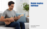 Ukulele, Small Guitar for Beginners, Student Instrument, Kids and Adults, Adjustable Strings, Entry Level