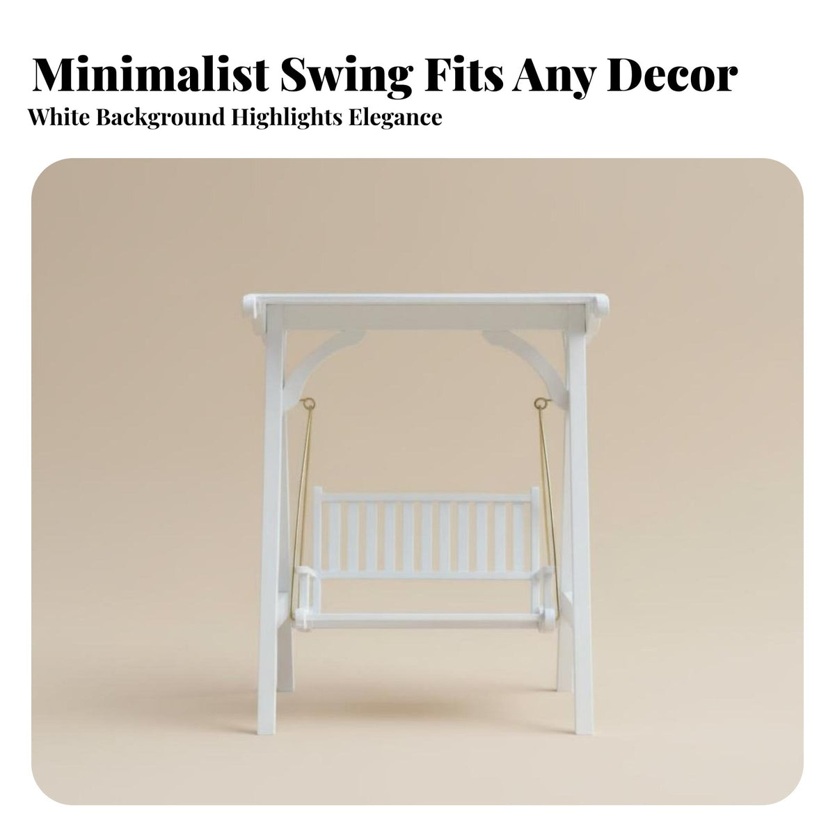 1:12 Scale Miniature Sleek Oscillation Finish Wooden Dollhouse Swing Vintage Design for Hobbyists, Diorama