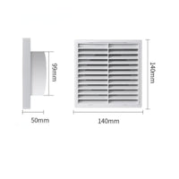 Horizontal Louvers Wall Ceiling Vent Grille Shallow Profile Rectangular Vent Grille Framed Front HVAC Duct Cover White Finish