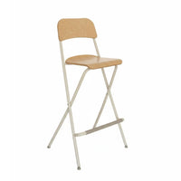 Space-Saving Foldable Bar Stool Portable Folding Stool with Backrest Minimalist Design Collapsible Seat Easy to Clean for Business Owners, Apartment Dwellers, Small Compact Areas, Kitchen, Balcony, Dining Room