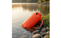 High-Visibility Waterproof Dry Bag Buoy Easy to Inflate Swim Buoy with Waist Belt Adjustable Tow Buoy Lightweight for Open Water Swimmers, Pool Training