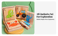 Wooden Picture Puzzle Printed Graphics Wood Picture-Building Blocks Children's Toy