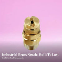Fan Spray Nozzle Heavy Duty Brass Pressure Washer Tip Quick Release Nozzle for Commercial Users, Cooling Systems, Dust Suppression