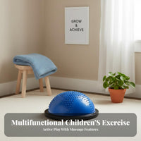 Sensory Training Half Balance Ball Multi-Functional Half Exercise Ball Non-Slip Wobble Balance Coach Portable Design for Children, Toddlers, Adults