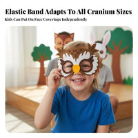 Performance Prop Cartoon Creature Half-Mask Easy to Wear Creature Mask Set Single Size Fits All Costume Accessory Adjustable Strap for Preschoolers, Toddlers, Stage Performances, School Plays, Classroom Activities, Halloween