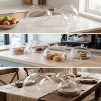 Acrylic Round Food Cover Dustproof Plastic Dish Cover Fresh-keeping Transparent Bowl Lid Pastry Cover