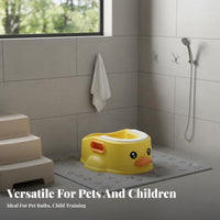 Long-Lasting Small Dog Washing Tub Easy to Keep Duck Design Pet Bath Portable Cartoon Cat Bathing Basin High Load-Bearing Capacity for Cats, Young Dogs