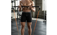 Multi-Functional Workout Bar with Resistance Bands Multifunctional Pilates Bar Kit Easy Assembly Stretching Pull Rod Detachable Design for Home Gym
