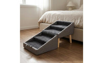 Foldable Dog Stairs Large Size Foldable Pet Stairs Space-Saving Non-Slip Pet Steps for Small Dogs, Young Dogs, Bed, Sofa