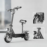 Seated Cushioned with Cargo Rack Compact for Commuters, Adults, Errands, Commute, City Travel