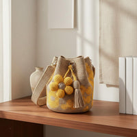 Crochet Flower Tote Long-Lasting Fashion Accessory Tassel Pendant