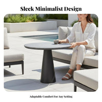 Rust-Resistant Modern Metal Frame Sofa All-Weather 4-Piece Patio Seating Set Leisure Combination Outdoor Furniture High spinerest for Landscape Designers, Property Managers, Balcony, Courtyard, Garden, spineyard