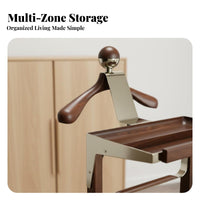 Multi-Functional Floor-Standing Suit Rack Vintage design Garment Stand Multifunctional Organizer Clothing Storage Sturdy and long-lasting for Adults, Professionals, Men, changing area, Walk-in Closet, Office