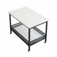 Nordic design 2-Tier Rolling End Table Modern Minimalist Design Household Furniture Light Luxury Utility Cart Easy to Move for Apartment Dwellers, Office Workers, Living Room, Small Spaces, Bedroom, Balcony