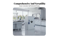 Storage Cabinet Double Lock Reactive Alkali Storage Cabinet Made of PP for Lab Technicians, Researchers, Research Institute, Pharmacy, Warehouse