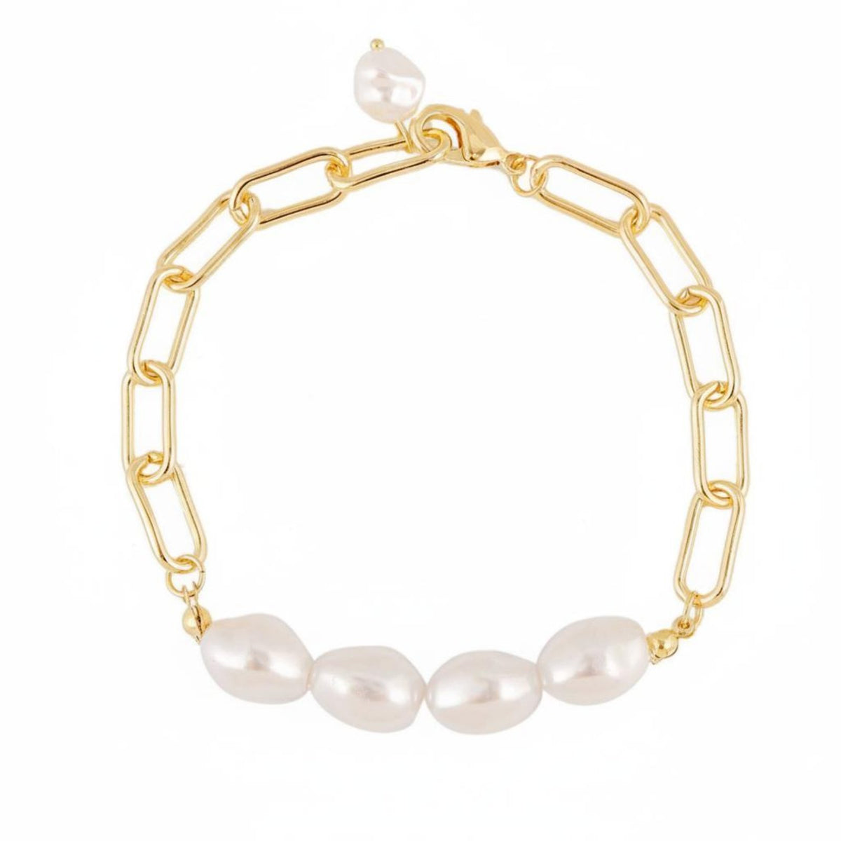 Multi-Layer Chain and Pearl Bracelet Light Luxury Feel Layered Bracelet Set