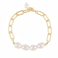 Multi-Layer Chain and Pearl Bracelet Light Luxury Feel Layered Bracelet Set