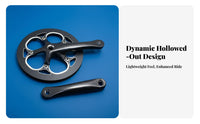 52T Single Chainring Crankset Lightweight Folding Bike Crankset Cycle Chainwheel with Double Guard Easy Installation