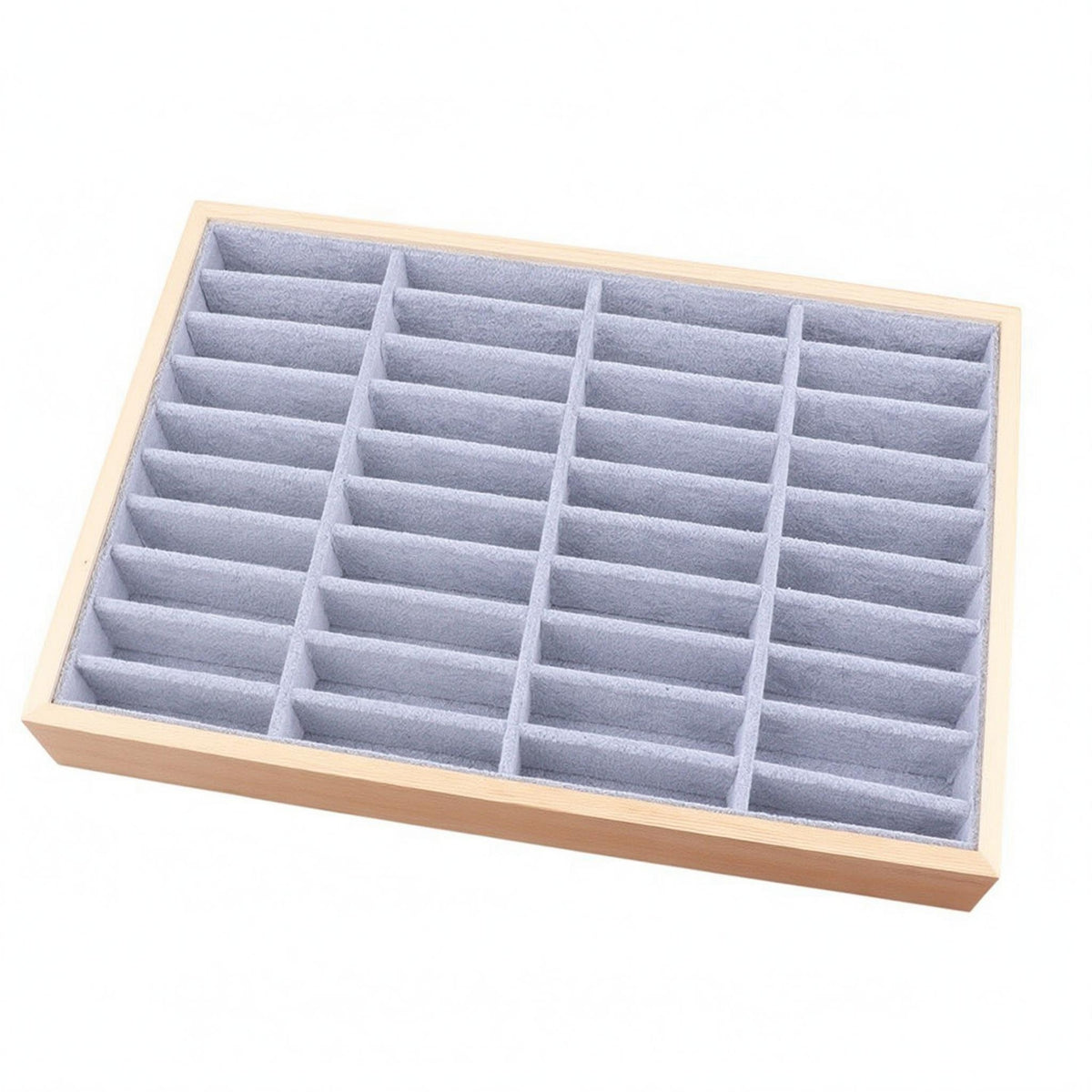 Cloth-Lined-Lined Bracelet Display Tray Rectangular Jewelry Display Tray Compartments Storage Organizer Safeguarding