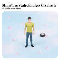 1:64 Scale Figure Hand Painted 1:64 Miniature Scale People Japanese Student Miniature Highly Detailed Model Car Miniature Scene