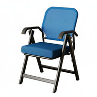 Foldable Design Mesh-Back Folding Armchair Space Saving Collapsible Seat Ergonomic Backrest Office Furniture Support for Students, Conference Attendees, Guests, Small Apartments, Study Room, Reception Area, School