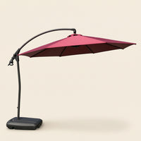 Cantilever Patio Umbrella Hanging Side-Pole Patio Cover Adjustable for Poolside, Backyard, Garden