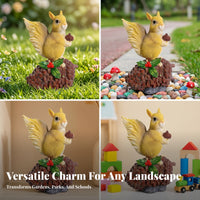 Natural Pose Squirrel Figurine Textured Resin Squirrel Figurine