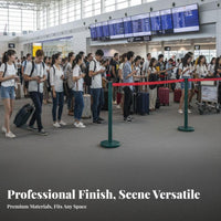 Heavy-Duty Base Retractable Belt Stanchion Sturdy Construction Stainless Steel Queue Pole Stable Belt Barrier Stanchion Easy Assembly for Event Organizers, Security Personnel, Airports, Hotels, Museums, Retail Shop S