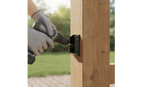 20 Pieces Railing Connector Easy to Install Fence Post Mounting Base Weatherproof Fence Post Base for Amateur Builders, Contractors