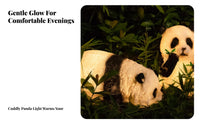Energy Saving Solar Panda Light Waterproof Panda Garden Statue Weather-Resistant for Children, Lawn, Courtyard, Patio
