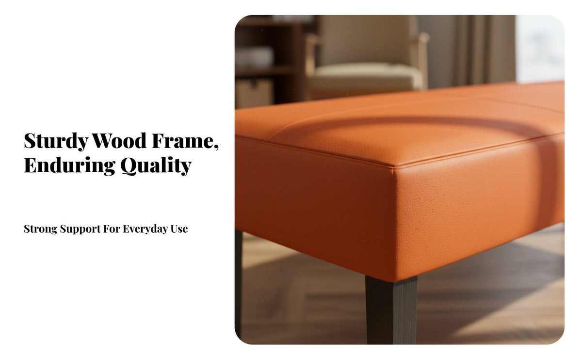 Modern Minimalist Design Sherpa material Ottoman Multi-Functional Upholstered Bench adaptable Long Stool Soft and Comfortable for property owners, Interior Designers, Renters, Bedroom, Entryway, walk-through Closet, Living Room