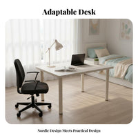 Multi-Functional Computer Desk with Hutch minimalist design Vanity Table Space-Saving Design Workstation Wide work surface for Students, Teenagers, Home Workers, Bedroom, Study Room