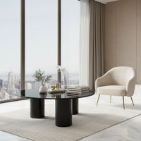 Glass Surface Table Table Easy to Clean Modern Coffee Table Scratch Resistant Living Room Furniture for Families, Balcony, Office Lounge