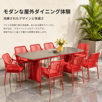 Garden Dining Set, Outdoor Table Set, For 4 People, Aluminum Alloy, Modern Design