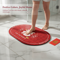 Soft Diatomaceous Earth Bathroom Mat - Non-Slip, Super Absorbent, Quick Dry Floor Mat for Entryways and Bathrooms
