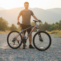 21-Multi-Gear Bike Shock Absorption 26-Inch Cross-Country Bike Disc Brakes Aluminum Alloy Cycle for Beginners, Commuting, Exercise
