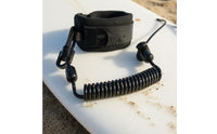Anti-Loss Padded Cuff Leash Attachment Hardware Coiled Leash for Diving, Surfing