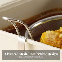 Fine Mesh Hot Pot Skimmer Spoon Easy to Clean Stainless Steel Food Strainer Multi-Purpose Skimmer Ladle Heat Resistant