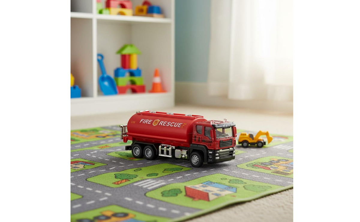 Realistic Design Toy Dump Truck Movable Parts Friction Powered Truck Battery-without Long-Lasting Material for Boys, Toddlers, Kids 3+