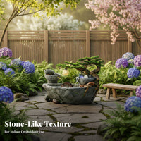 Realistic Rock Texture Rockery Water Fountain Nature-Inspired Design Cascading Water Fountain Creates Peaceful Ambiance Weather-Resistant for Feng Shui Enthusiasts, Balcony, Patio, Office Lobby