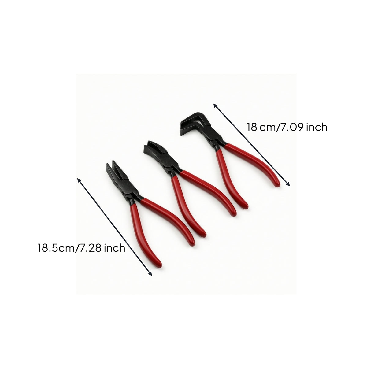 3 Pieces Sheet Metal Folding Pliers Carbon Steel Folding Sheet Metal Pliers Comfortable Grip Compact for Metalworkers